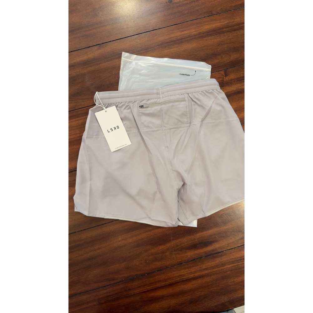 LSKD Pace 5" Lined Performance Shorts Alloy Gray Mens Size Medium NWT NEW - Picture 8 of 16